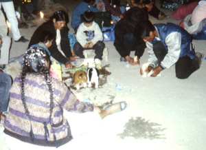 Photo of modern Andean sacrifice